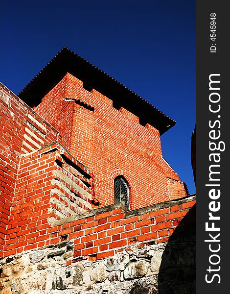 Old tower and blue sky (Sigulda, latvia)