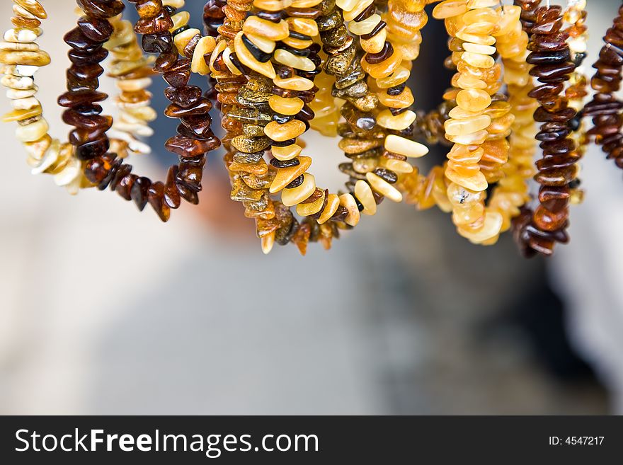 Necklaces from amber