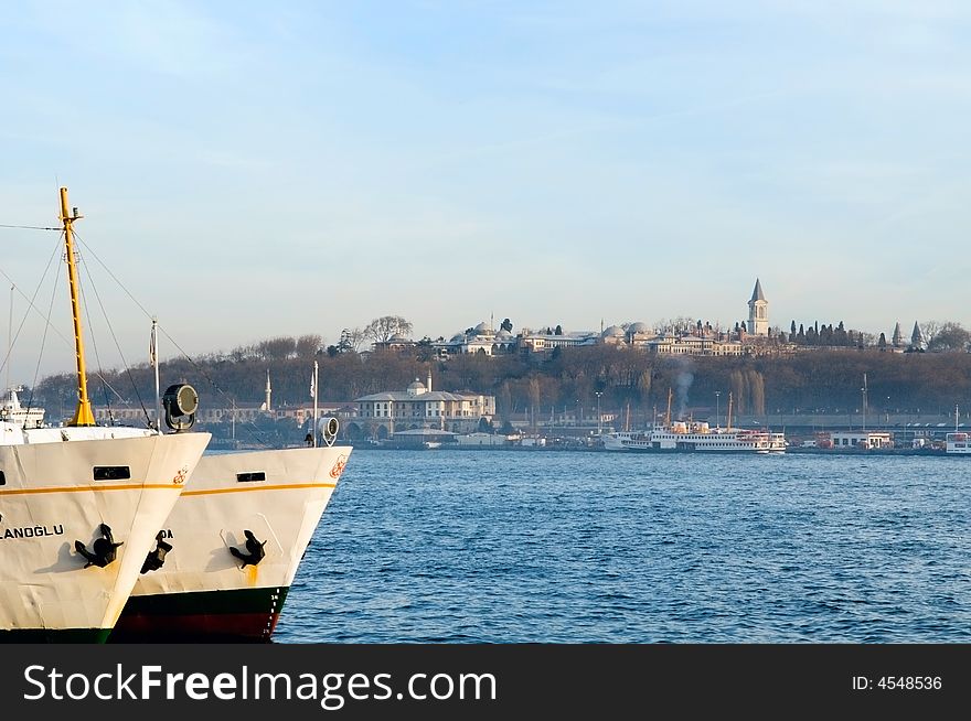Hagia Sophia And Ferries