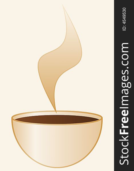 Vector illustration of a cup of coffee