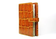 Orange Leather Organizer Royalty Free Stock Photo Orange Leather Organizer Royalty Free Stock Photo
