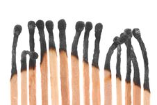 Matches Burned Partially Royalty Free Stock Photography