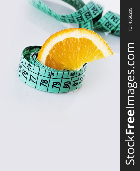 Fresh Orange And Measuring Tape