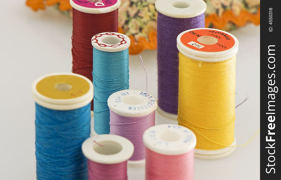 Different colors of thread