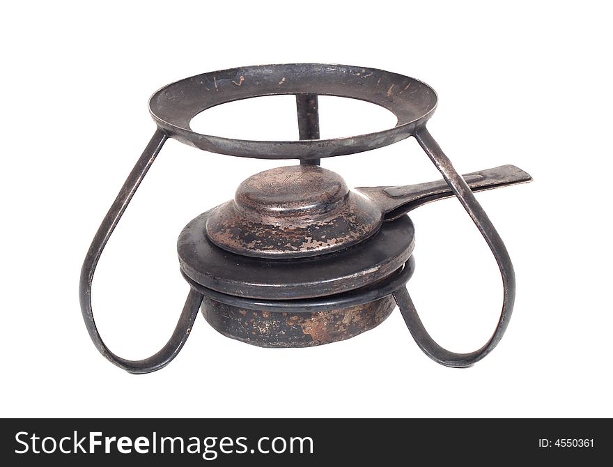 Isolated  single old antique object. Isolated  single old antique object