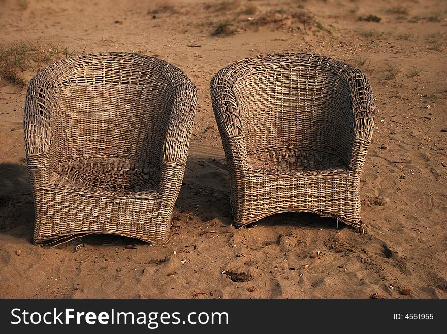 Two Armchairs On The Beach