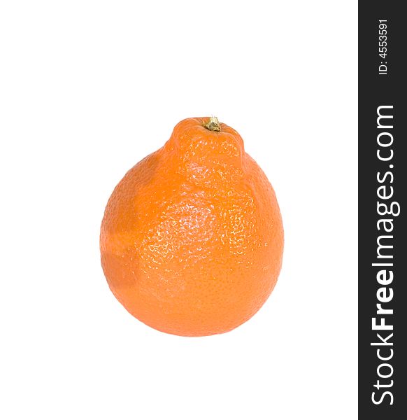 Isolated on white orange citrus fruit. Isolated on white orange citrus fruit