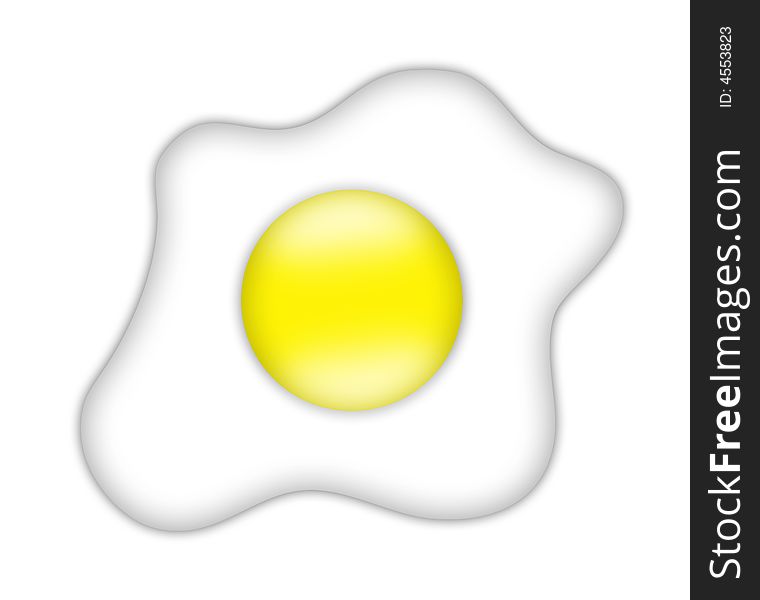 Fried egg isolated on white