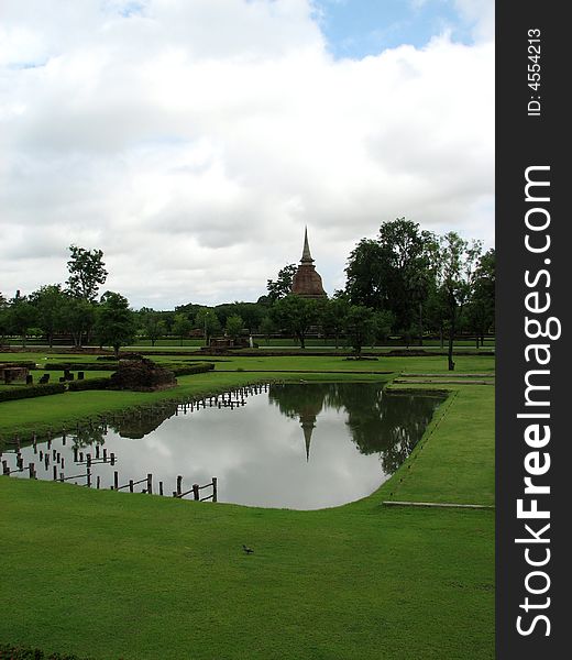 An abandoned bath once used for ritual bathing in Sukhothai National Park.  Sukhothai, Thailand. An abandoned bath once used for ritual bathing in Sukhothai National Park.  Sukhothai, Thailand.