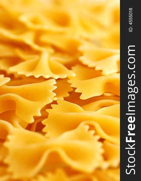 Pasta background with shallow DOF
