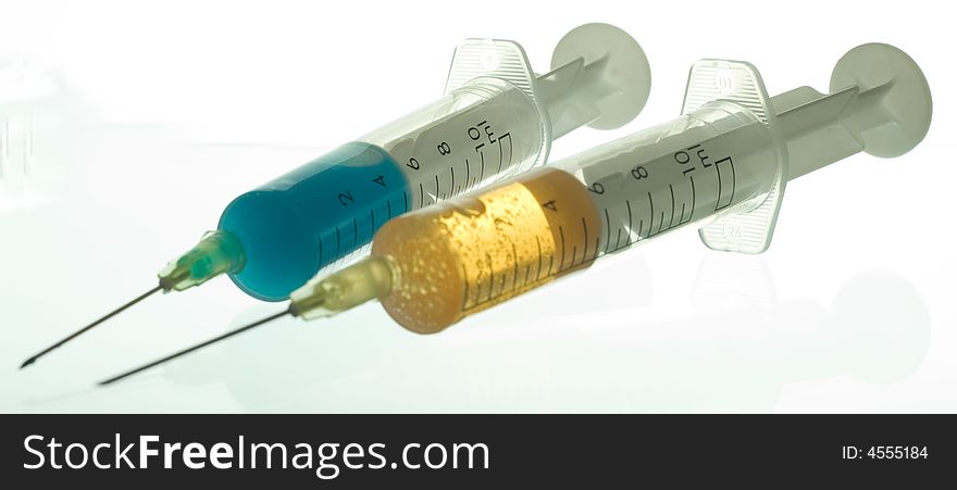 Blue and Gold Syringes