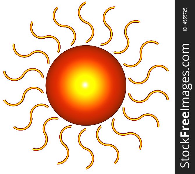 An illustration of the sun shinning. An illustration of the sun shinning.