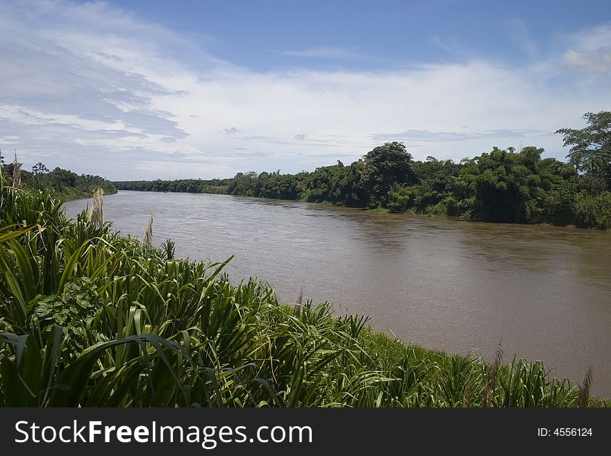 River, sky, trees, nature, canal