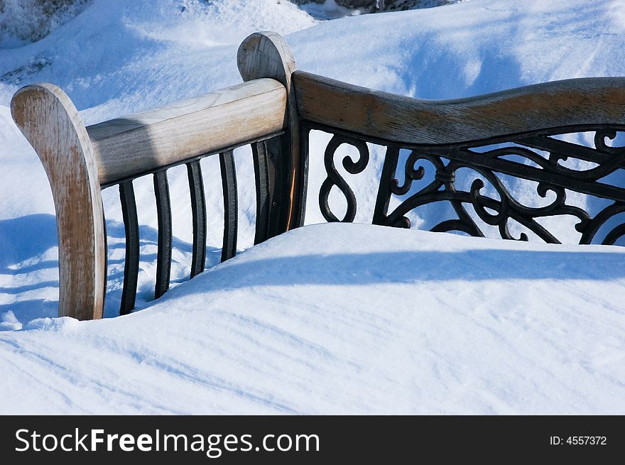 Abandoned Bench after a Snow Storm