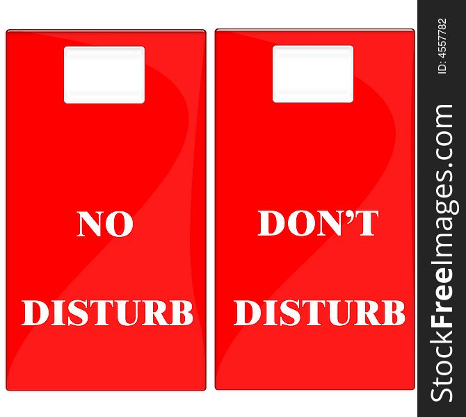 Don't disturb label for hotels