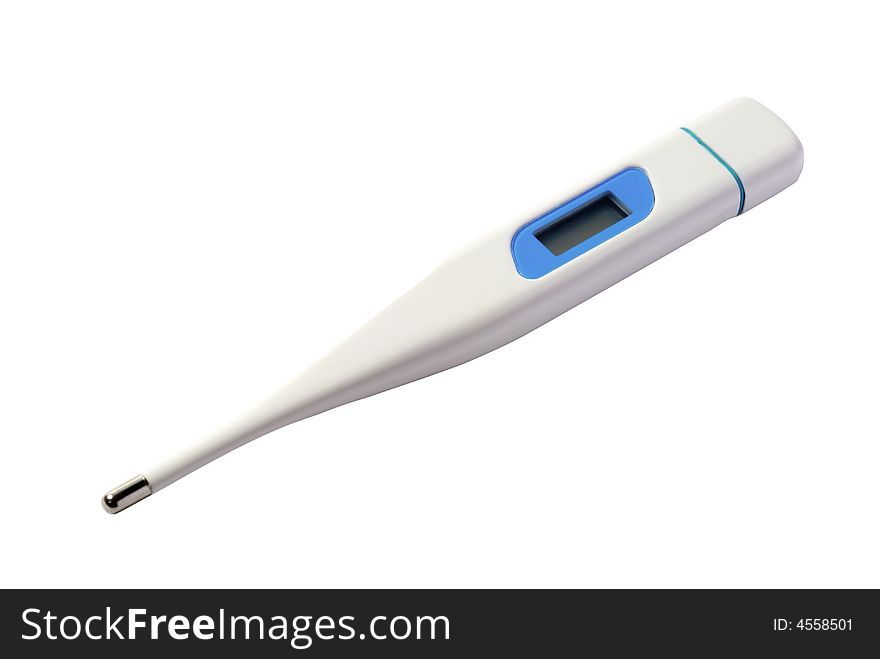 Medical centigrade thermometer isolated over white