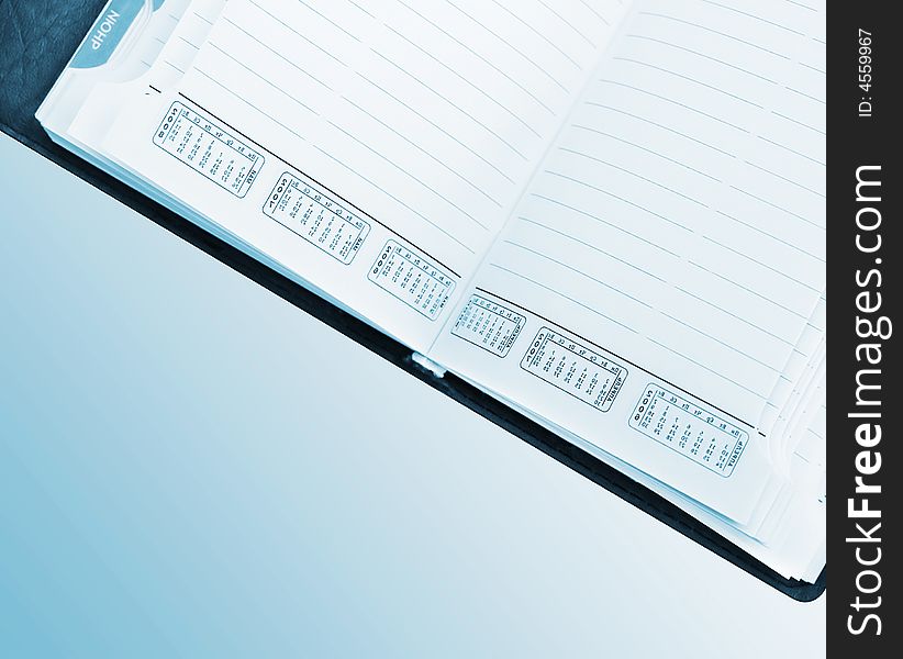 Business notebook isolated on background