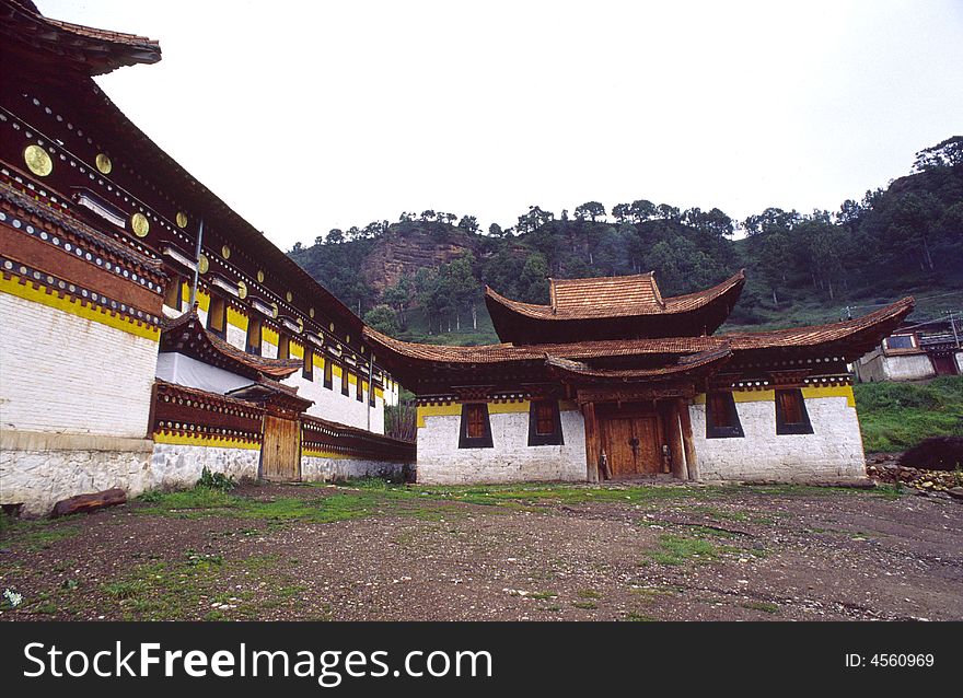 LangMu Lamasery( monastery of lamas),Gansu province, China. LangMu Lamasery( monastery of lamas),Gansu province, China.