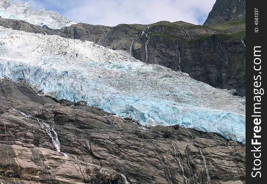 Glacier suffering from global heating Norway. Glacier suffering from global heating Norway