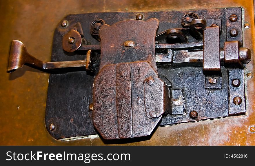 This is from a middle age church its the original lock from 1200th century. This is from a middle age church its the original lock from 1200th century