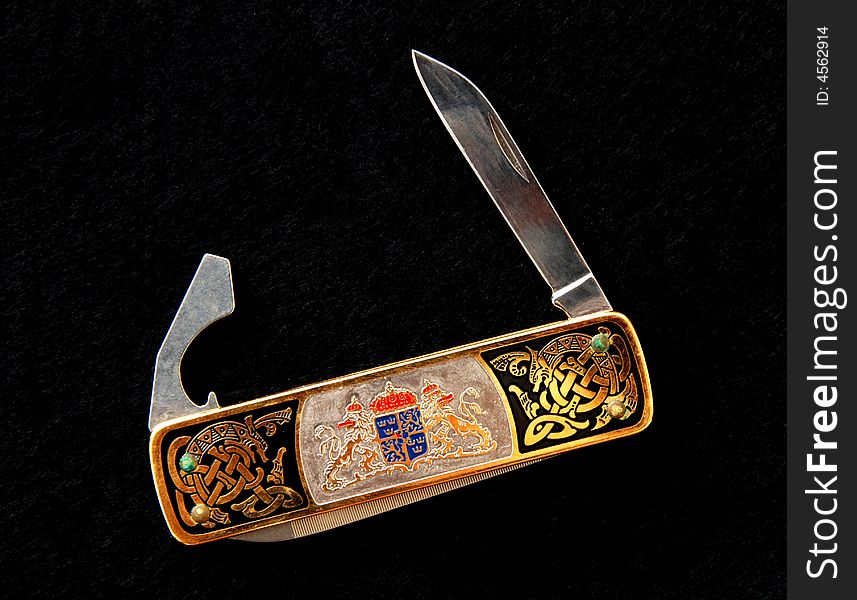 hand craft decorated  pocket knife