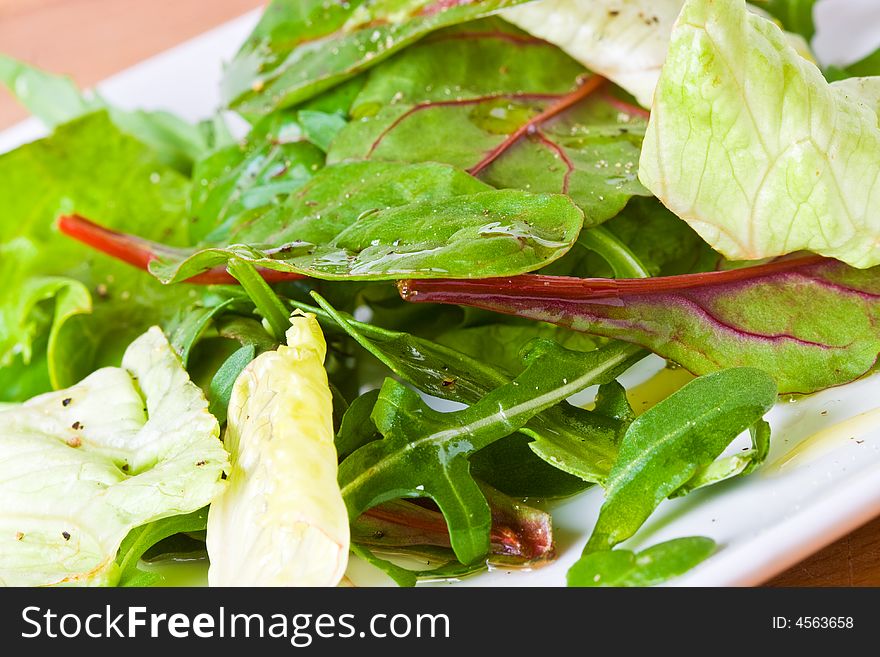 Mixed salad on a plate