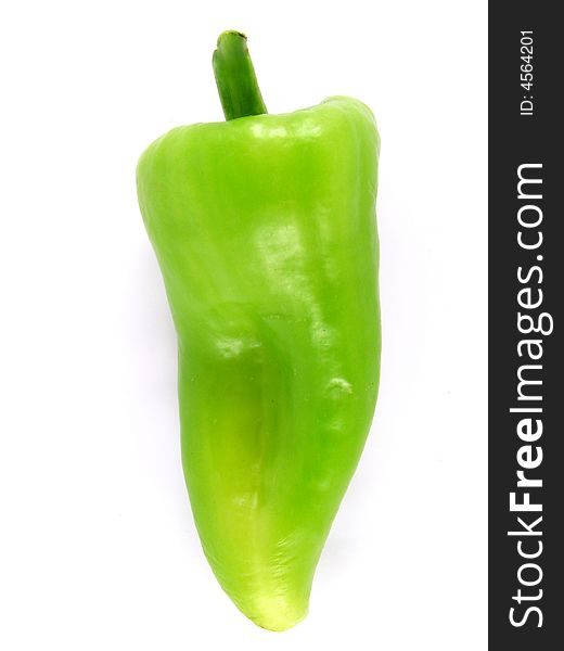 Green pepper vegetable isolated on white background. Green pepper vegetable isolated on white background