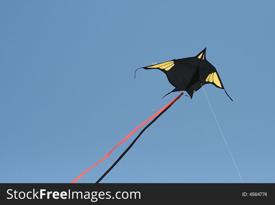 A batman kite flying high