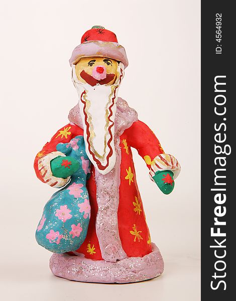 A terracotta statuette of Father Frost