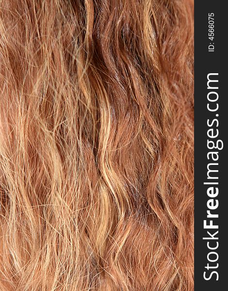 Female red hair on solar illumination. Female red hair on solar illumination