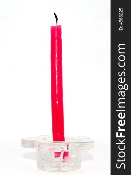 Foto of candle in candlestick