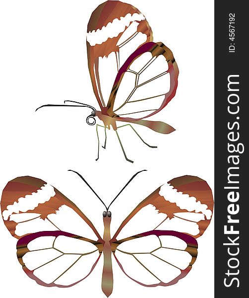 Brown Glass Butterfly