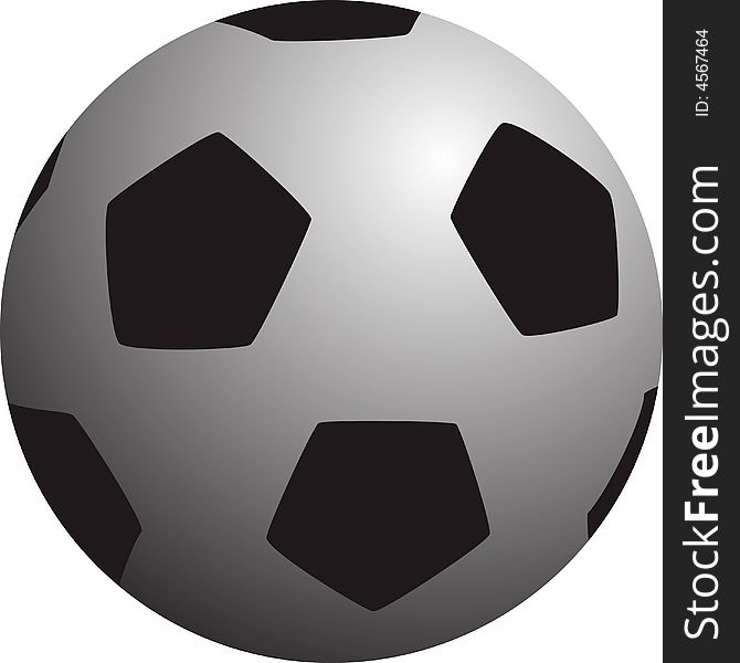 Isolated  black and white ball