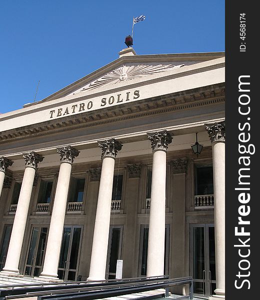 Neoclassicism architecture on Solis Theatre, Montevideo Uruguay