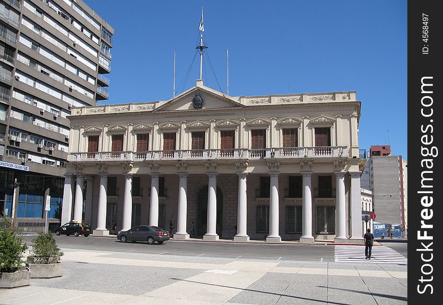 Neoclassicism architecture on Estevez Palace, Montevideo Uruguay