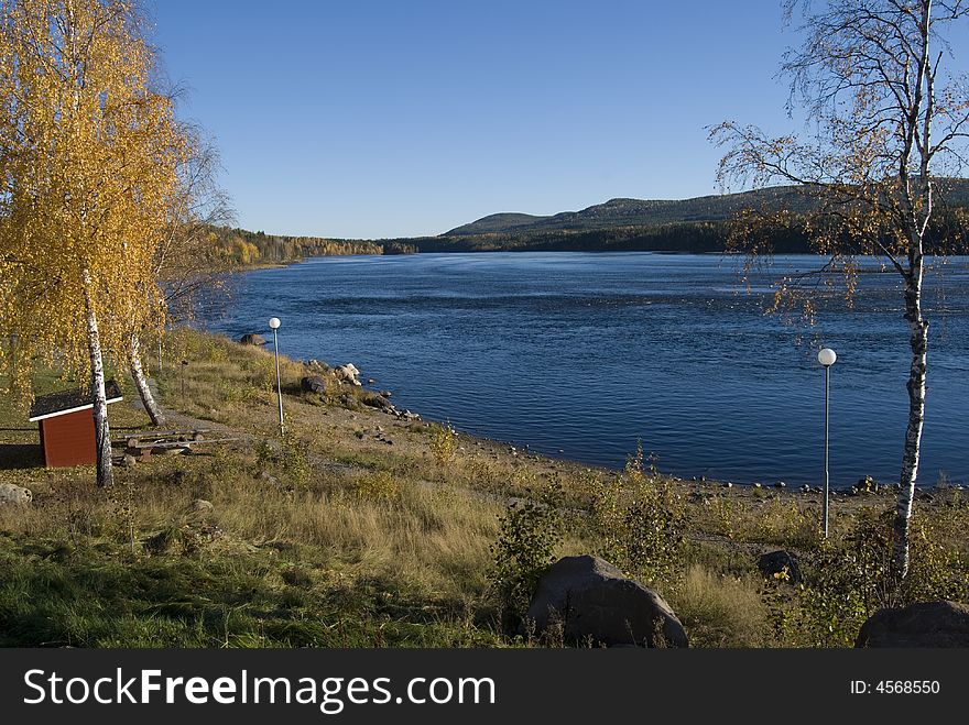 Stream river  in the north of Sweden. Stream river  in the north of Sweden