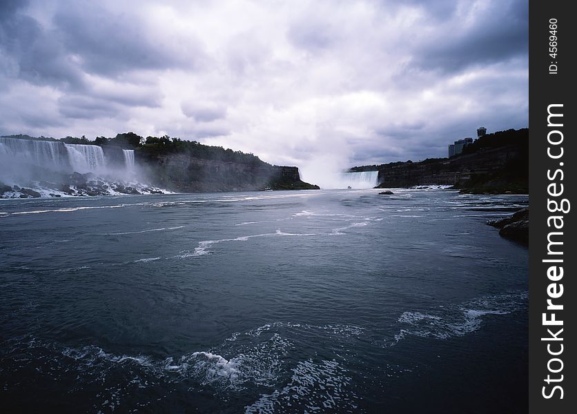 The Niagara great falls landscape in Canada-16