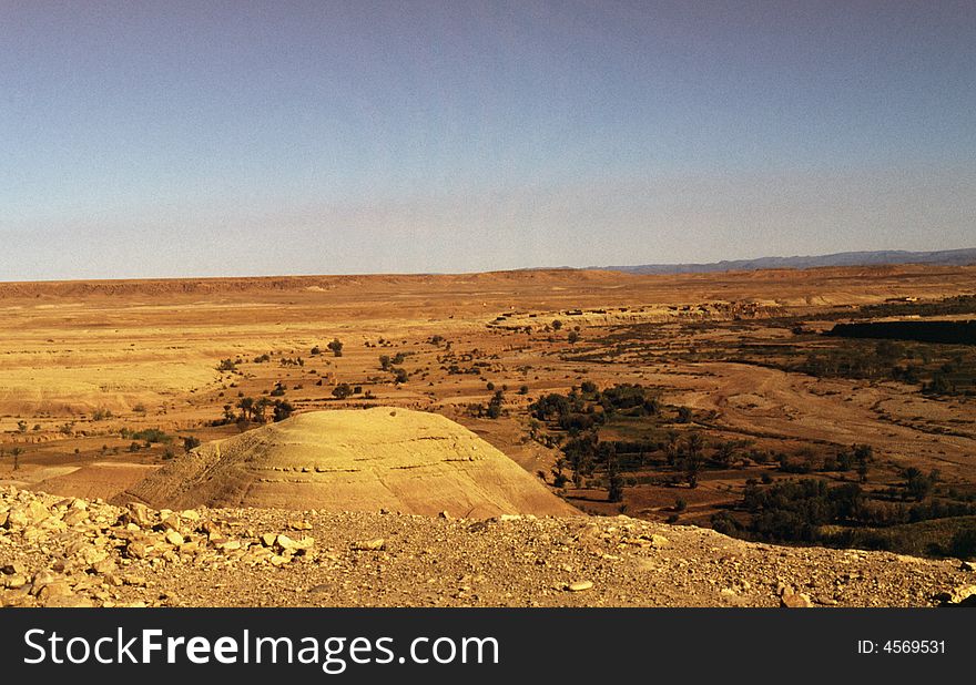 Landscape mountainous and desert in morocco