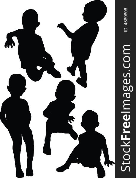 Silhouette Of Kids