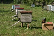 Beehives Royalty Free Stock Photography Beehives Royalty Free Stock Photography