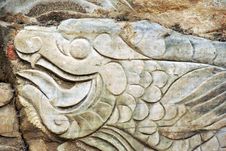 Chinese Fresco On The Wall Stock Photos Chinese Fresco On The Wall Stock Photos