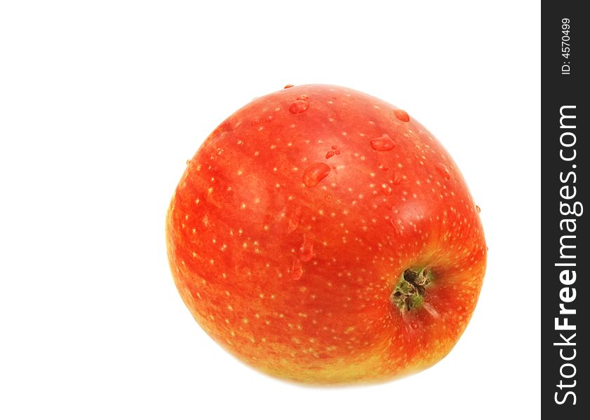 An apple isilated against a white background