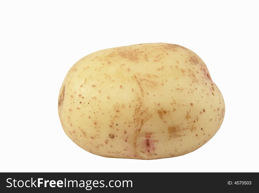 A potato isolated against a white background