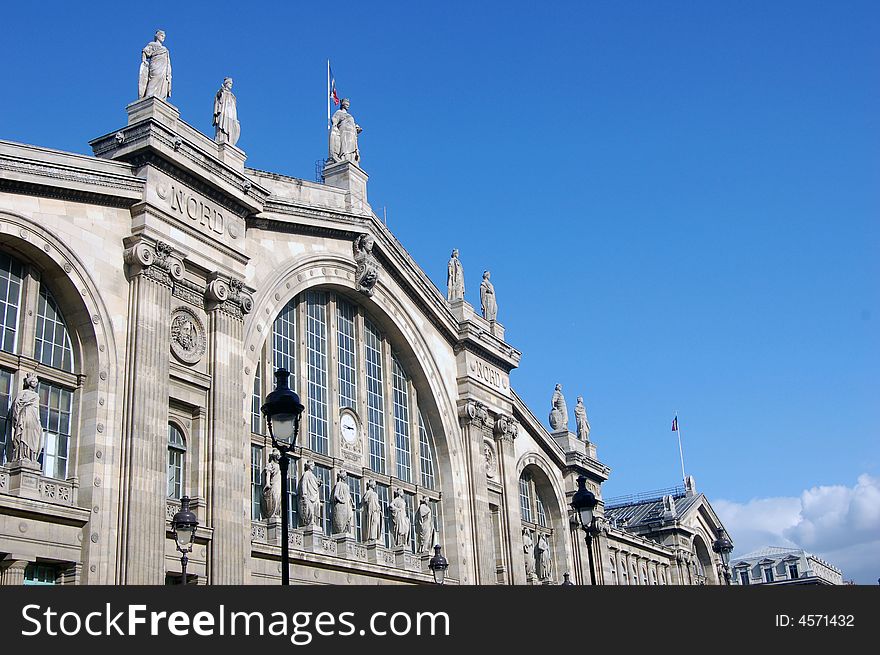 View on an old train station in Paris. View on an old train station in Paris