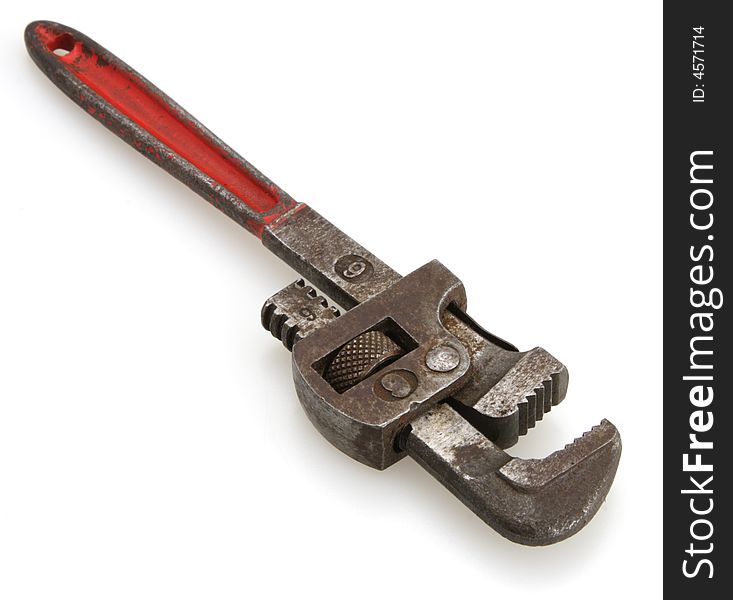 Vintage Red Handle Pipe Wrench