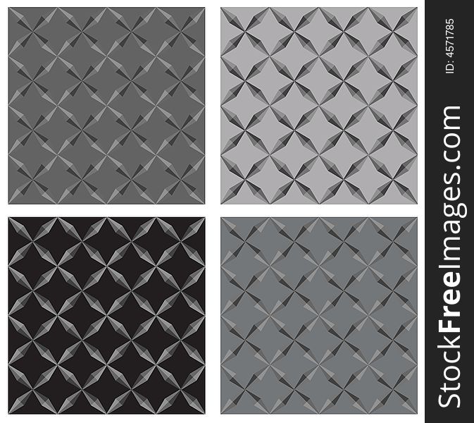 Vector set of metal floor pattern