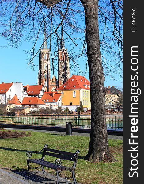 Famous monuments in Wroclaw, Poland