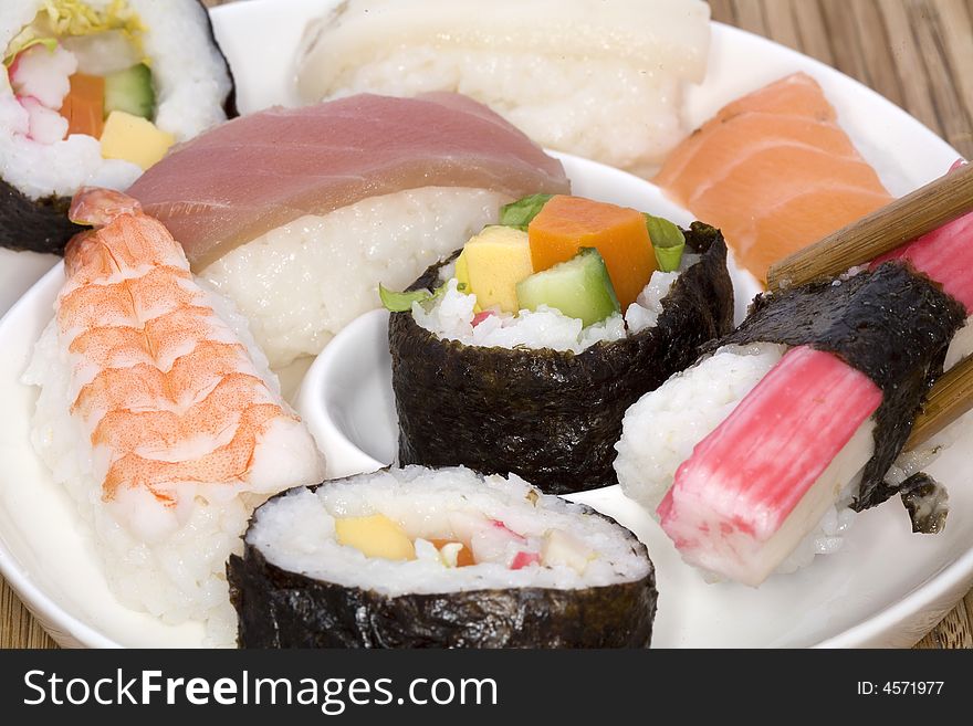 Sushi is a Japanese food and popular around the world