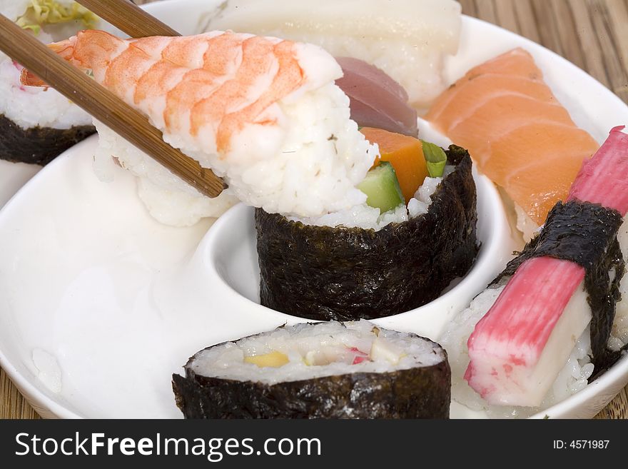 Sushi is a Japanese food and popular around the world