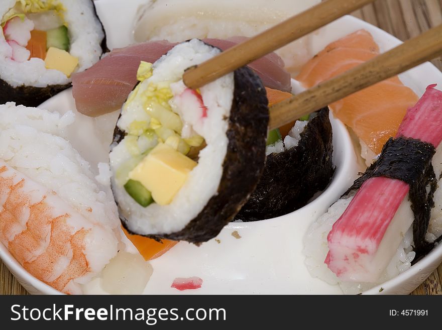 Sushi is a Japanese food and popular around the world